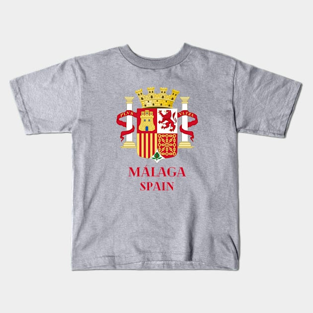 Malaga Spain. Gift Ideas For The Spanish Travel Enthusiast. Kids T-Shirt by Papilio Art